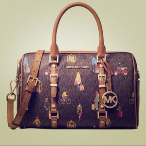 Bedford leather small duffle travel bag